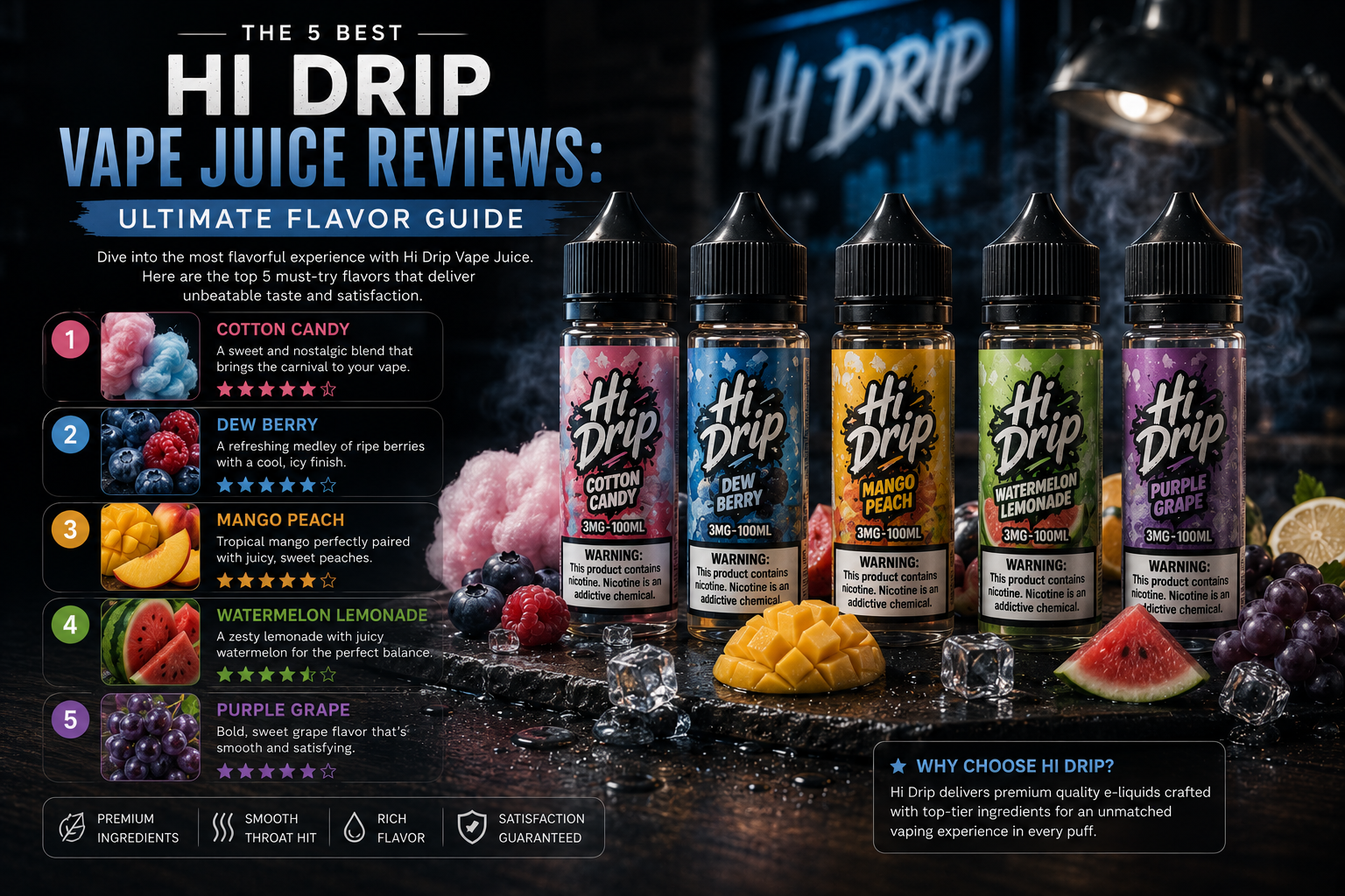 The 5 Best Hi Drip Vape Juice Reviews: Ultimate Flavor Guide